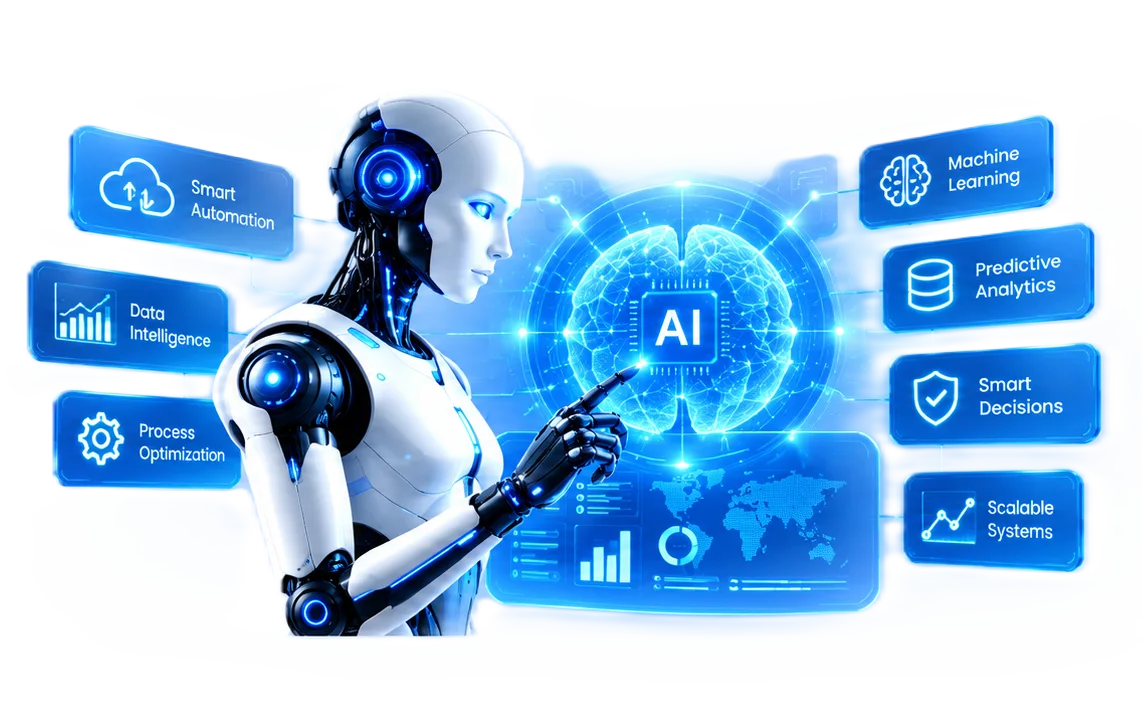 Advanced AI neural network visualization with intelligent agents and machine learning models