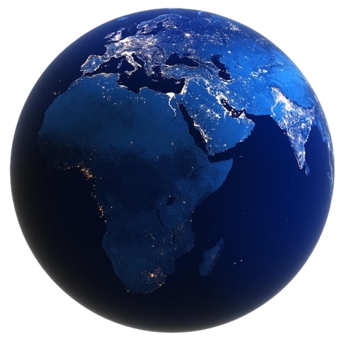 Rotating globe network visualization